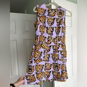 Nooworks Cheetah head print dress size M EUC